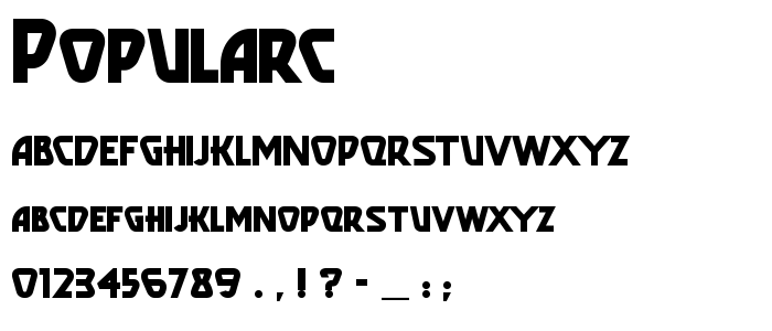 Popularc font