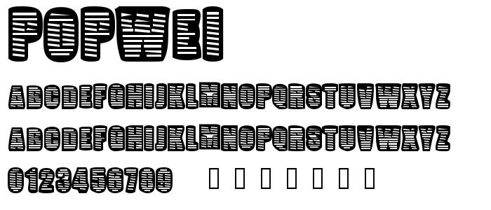 Popwei font