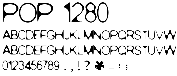 Pop_1280 font