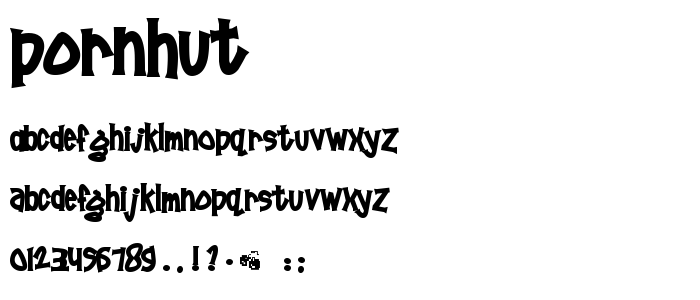 Pornhut font