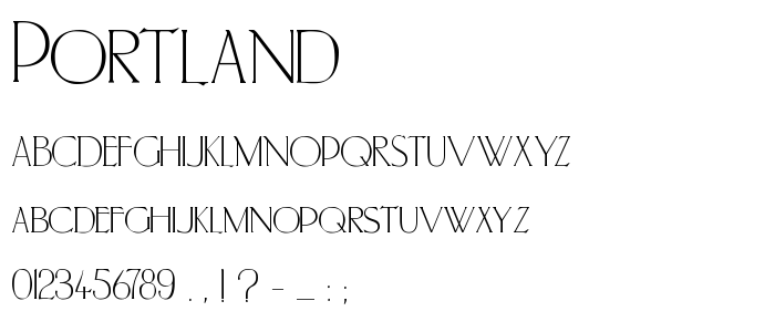 Portland font