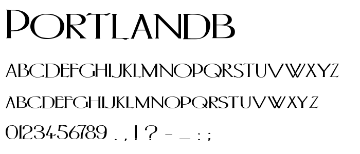 Portlandb font