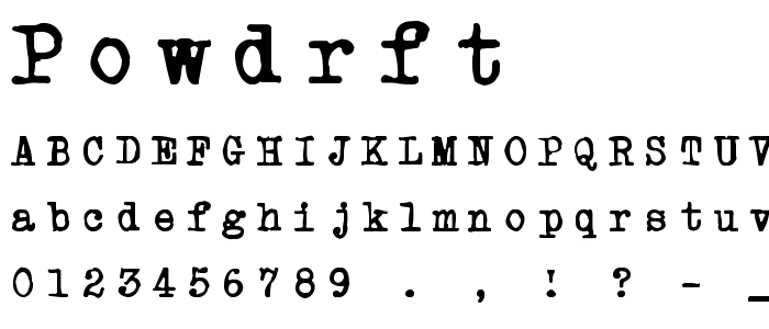 Powdrft font