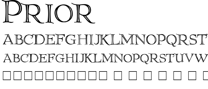 Prior font