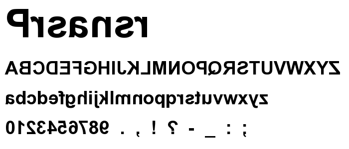 Prsansr font