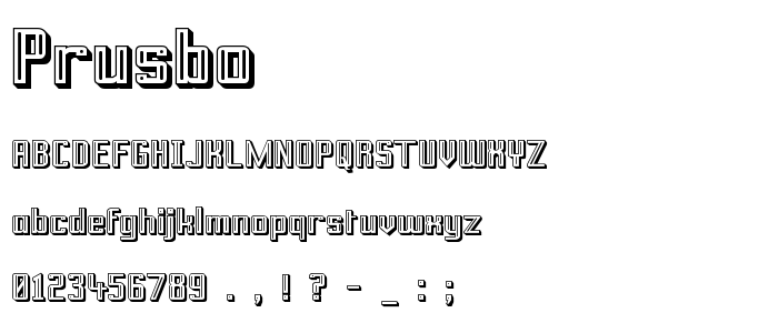 Prusbo font