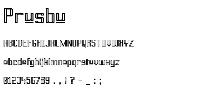 Prusbu font