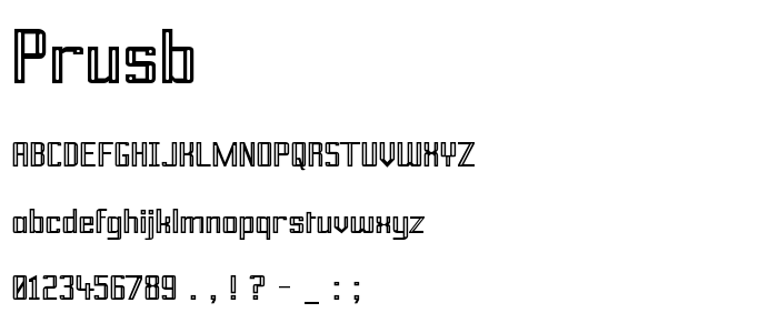 Prusb font