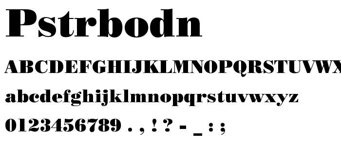 Pstrbodn font