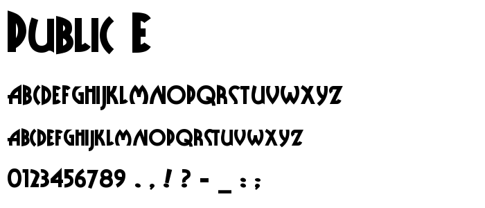 Public_E font
