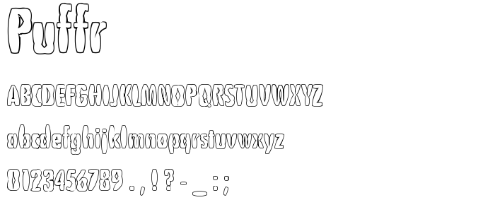 Puffr font