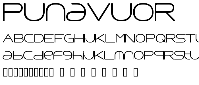 Punavuor font