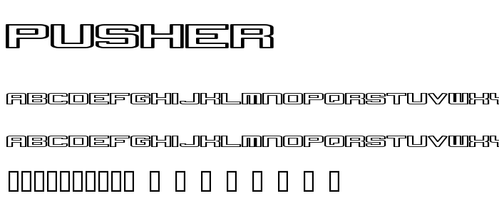 Pusher font