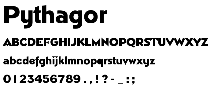 Pythagor font