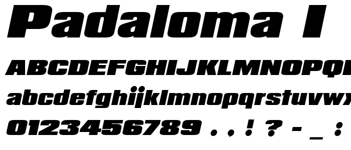 Padaloma_I font