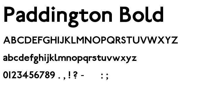 Paddington_Bold font