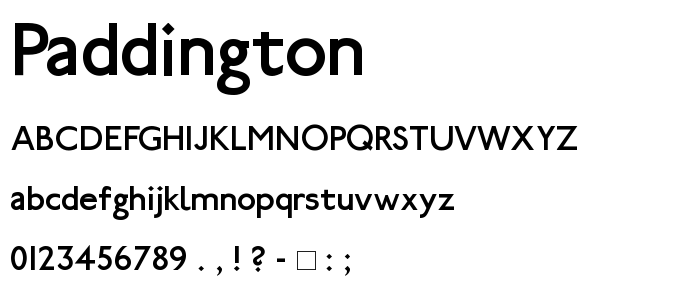 Paddington font