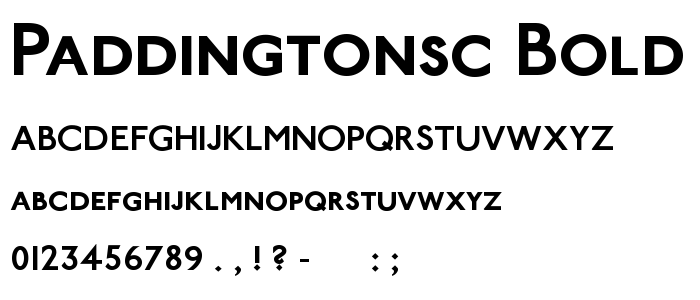 Paddingtonsc_Bold font