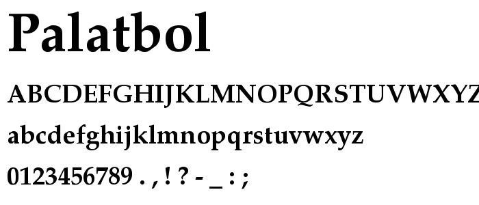 Palatbol font