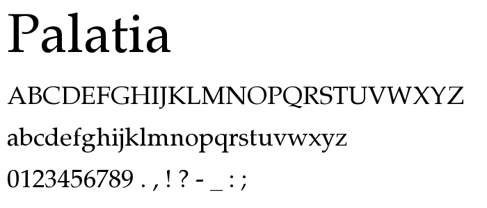 Palatia font