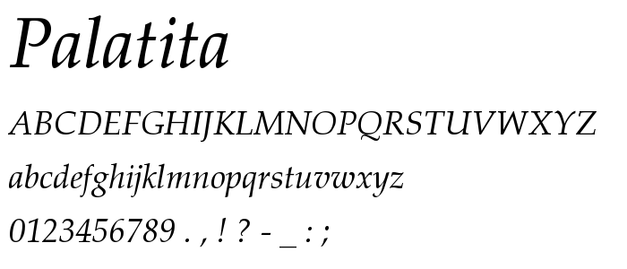 Palatita font