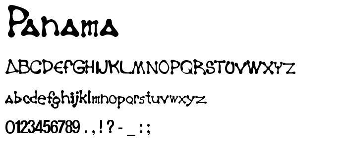 Panama font