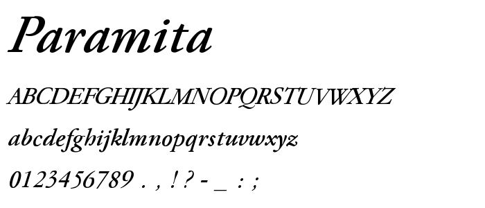 Paramita font