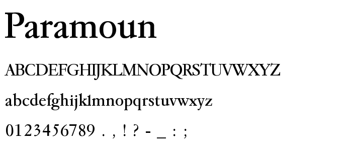 Paramoun font