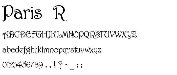 Paris__R font