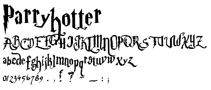 Parryhotter font