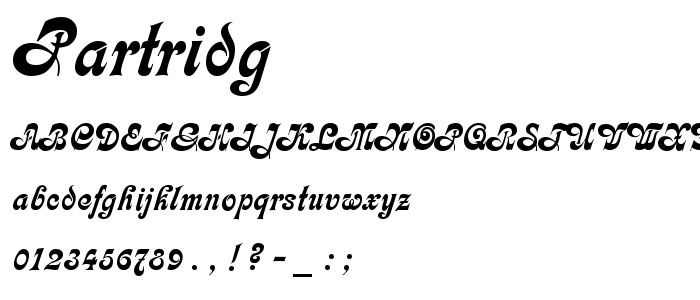 Partridg font