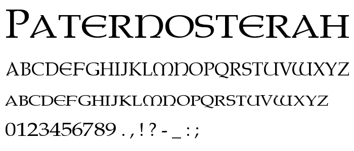 Paternosterah font