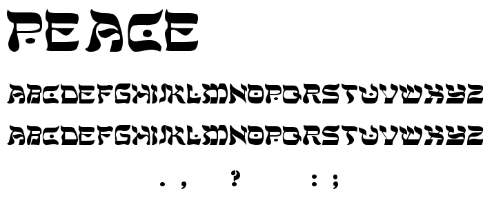 Peace font