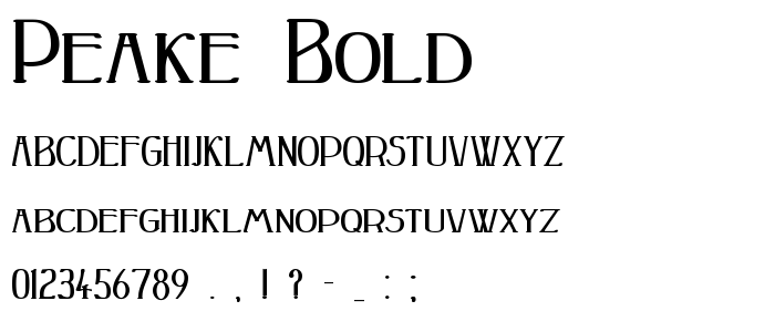 Peake_Bold font