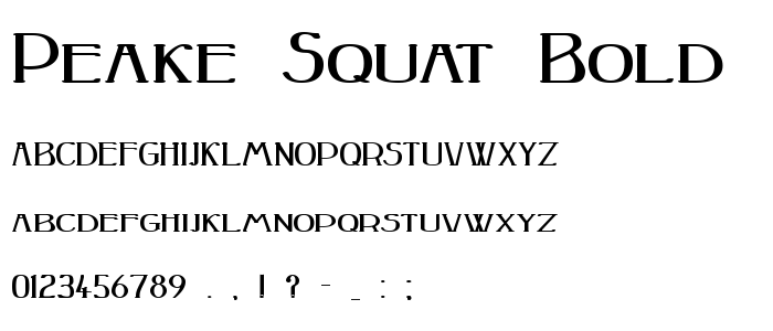 Peake_Squat_Bold font