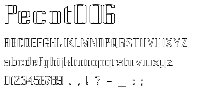 Pecot006 font