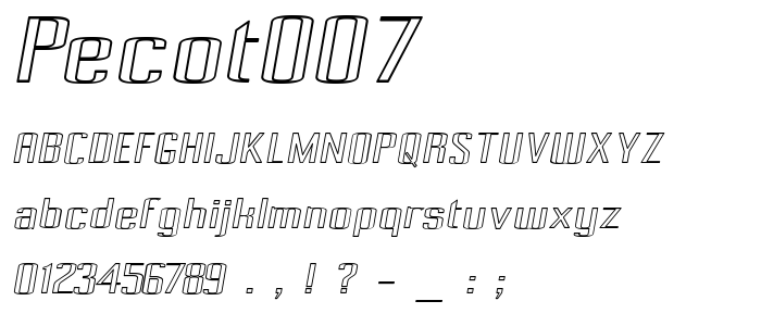 Pecot007 font