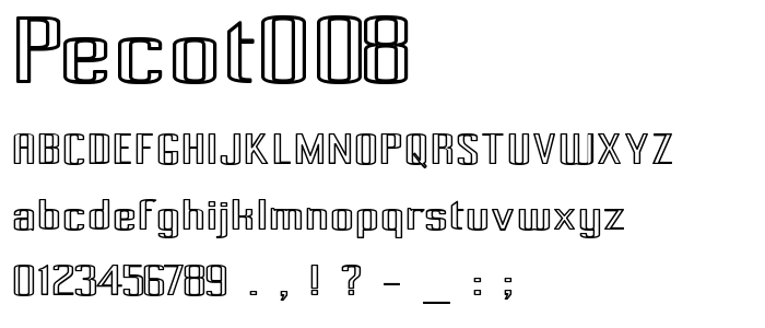 Pecot008 font