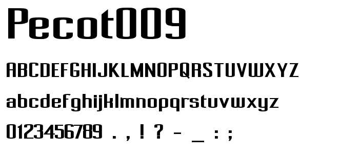 Pecot009 font