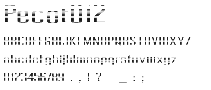 Pecot012 font