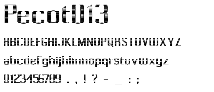 Pecot013 font