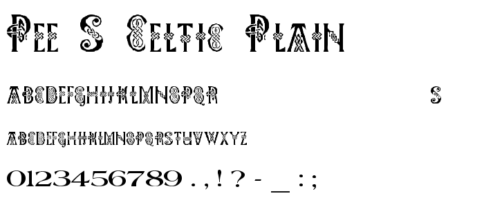 Pee_S_Celtic_Plain font