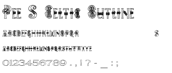 Pee_S_Celtic_Outline font