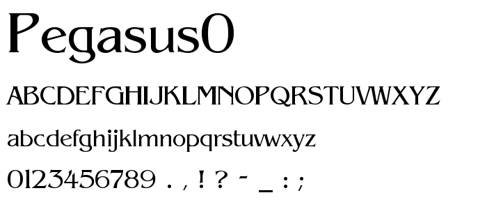 Pegasus0 font