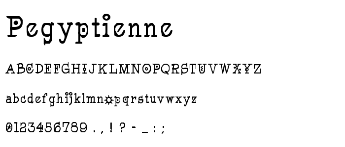 Pegyptienne font
