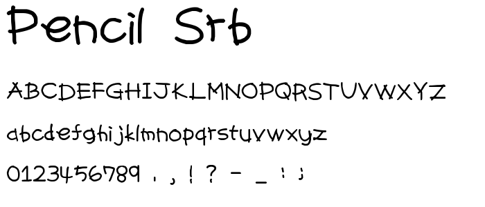 Pencil_Srb font