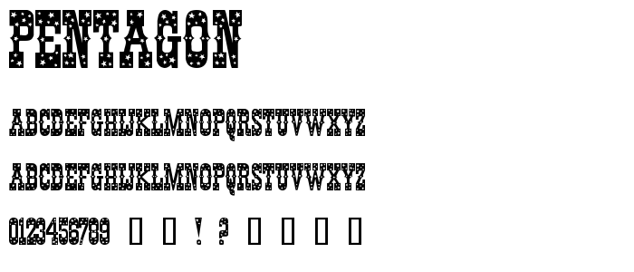 Pentagon font