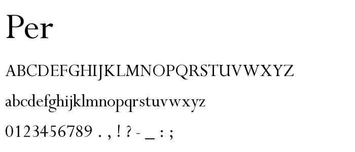 Per font