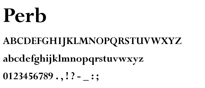 Perb font