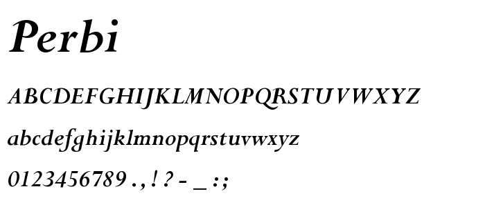 Perbi font